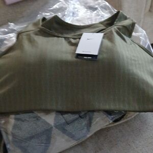 Nike Men's Olive Green Shirt